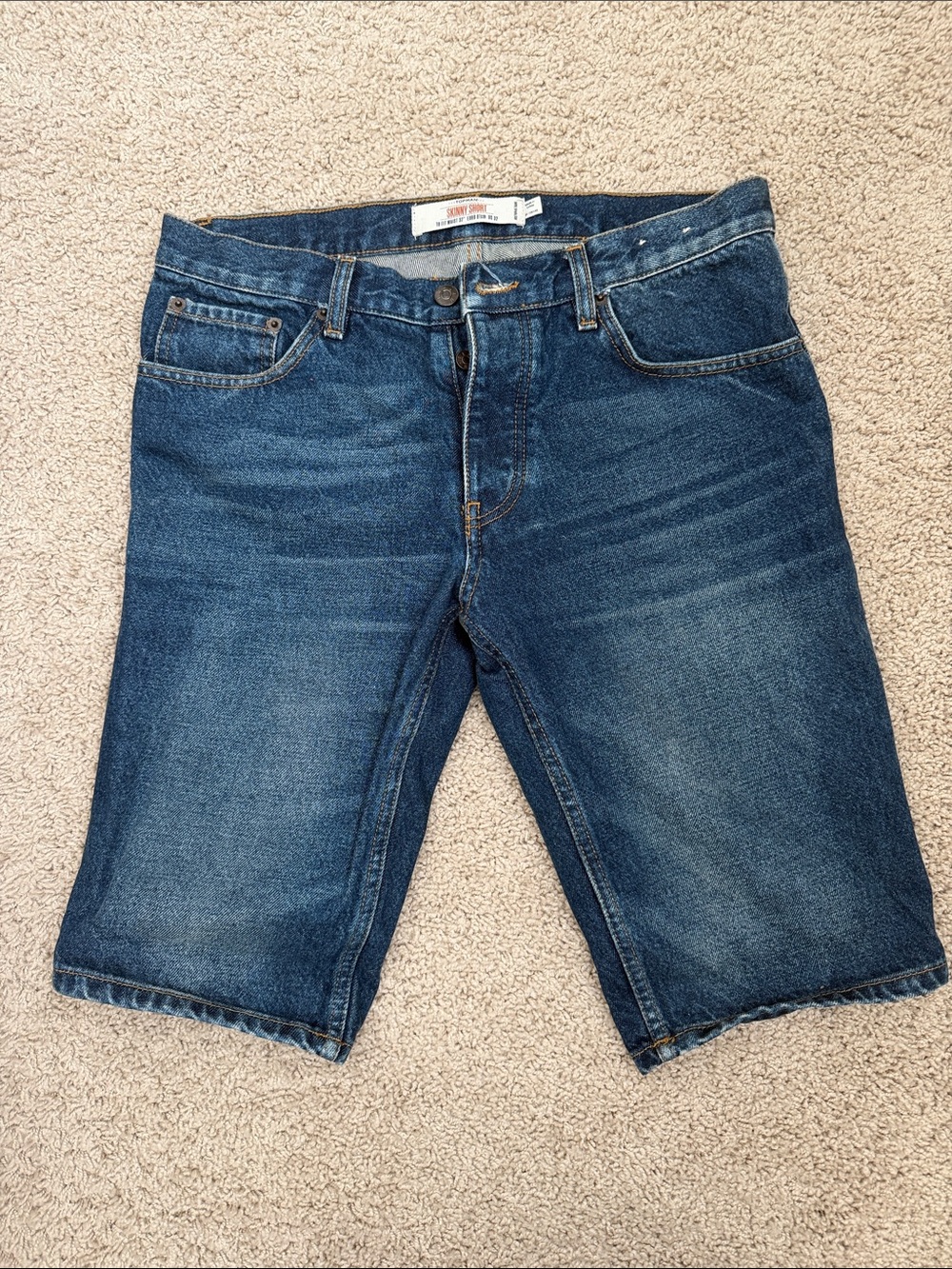 Topman Skinny Denim Shorts